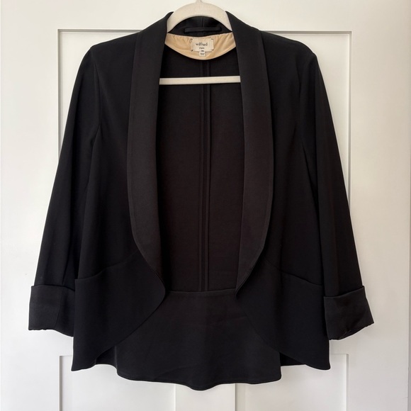 Wilfred Cropped Chevalier Jacket Black Sz 8 - Picture 2 of 4